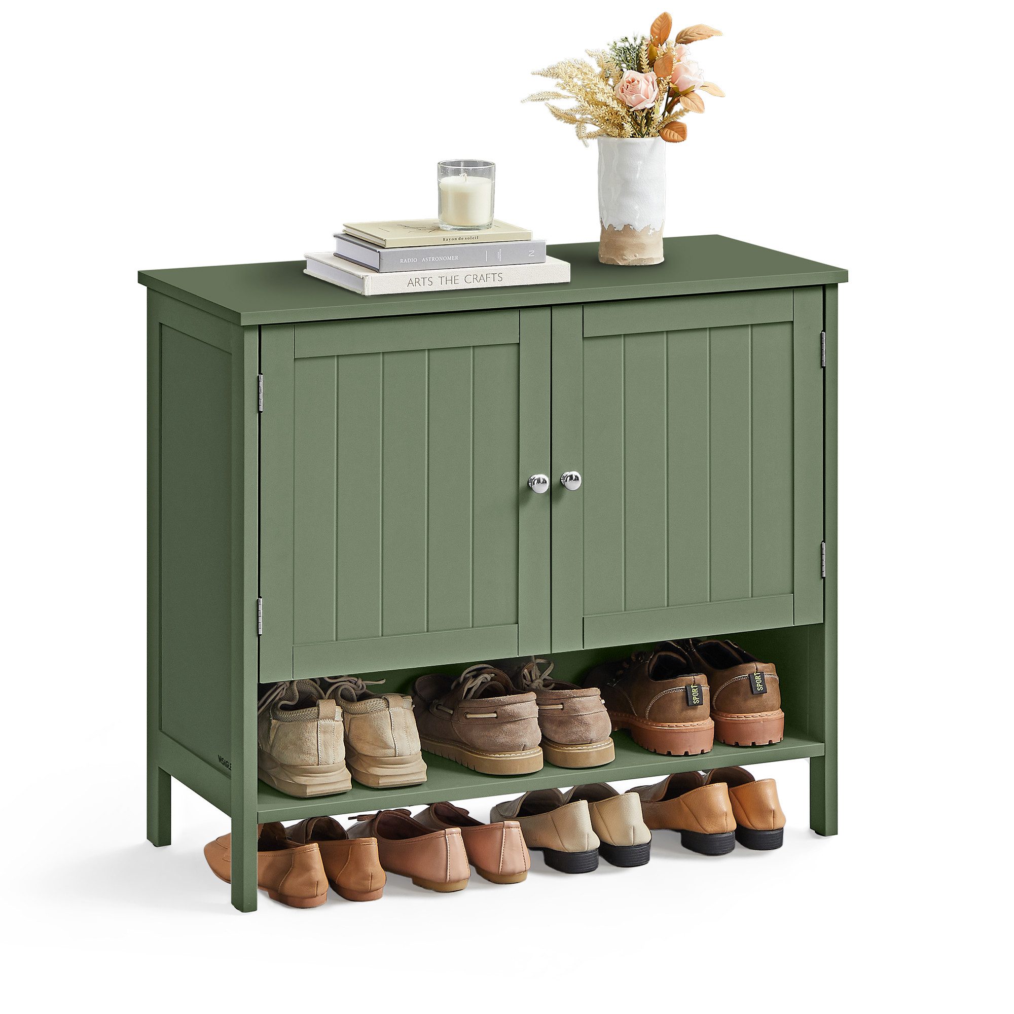 VASAGLE Schuhschrank moderner Landhausstil, mit höhenverstellbaren günstig online kaufen