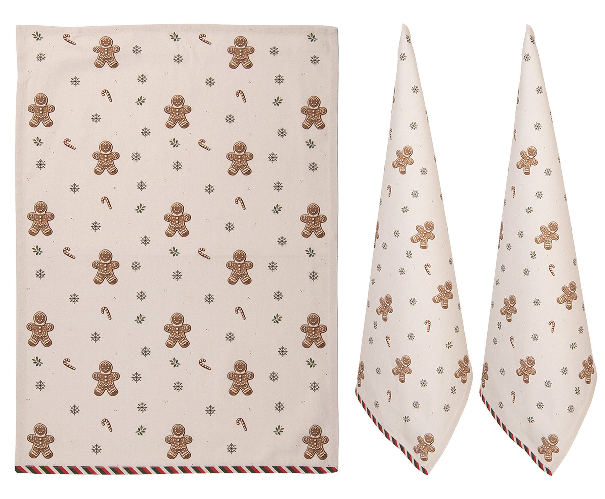 Clayre & Eef Geschirrtuch Classic Gingerbread Magic, (3-tlg., 3-teilig), Ge günstig online kaufen