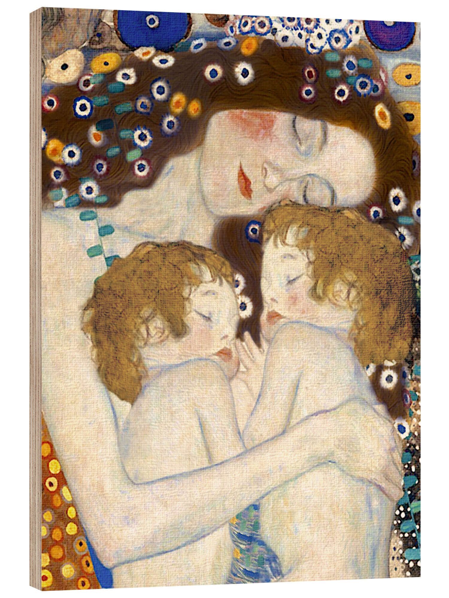 Posterlounge Wandbild Mutter und Zwillinge V, Gustav Klimt, erhältlich als Poster, Leinwandbild, Wandsticker oder Acrylglasbild