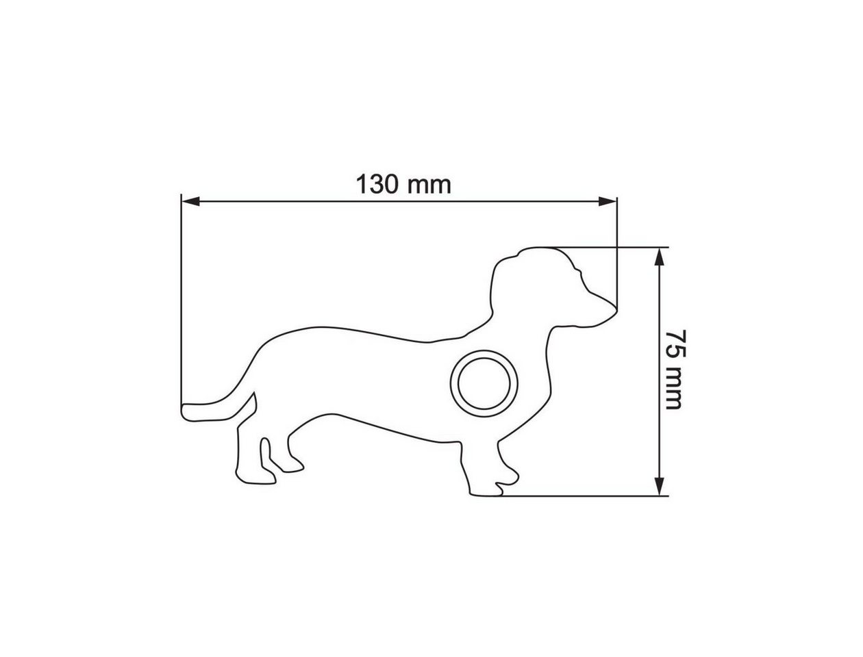 Thumbnail - Bravios Briefkasten Klingeltaster Hund ''Charly'' Grau Metallic