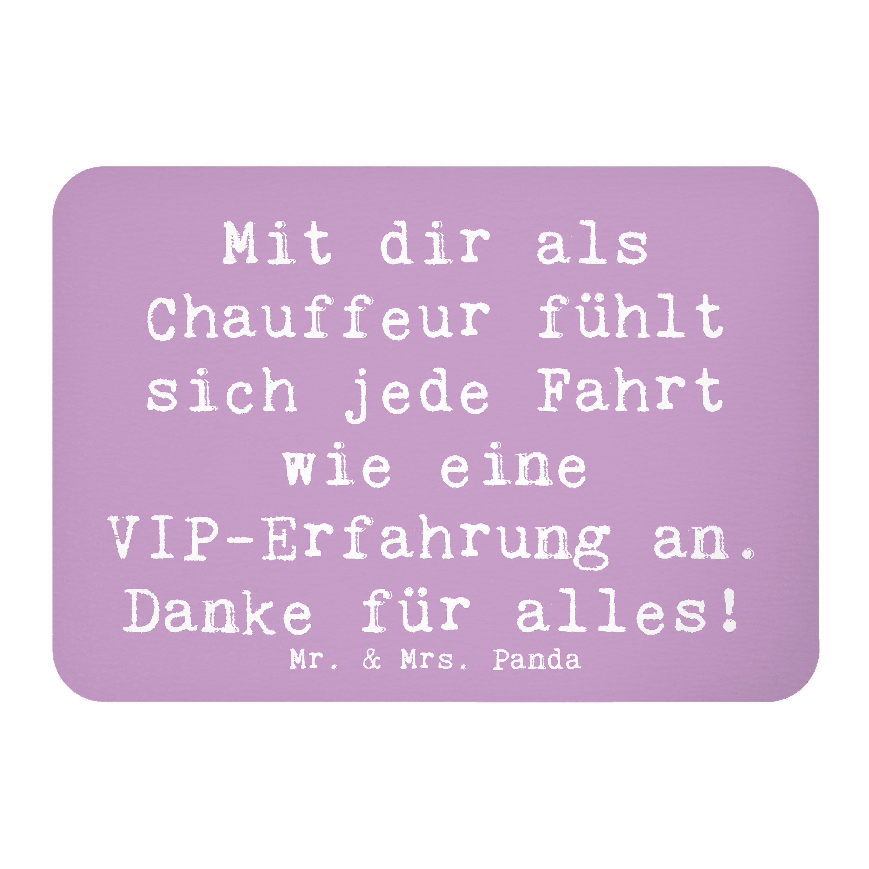 Magnet Spruch VIP Chauffeur - Lavendeltraum - Geschenk, sicher, Ziel, Whiteb