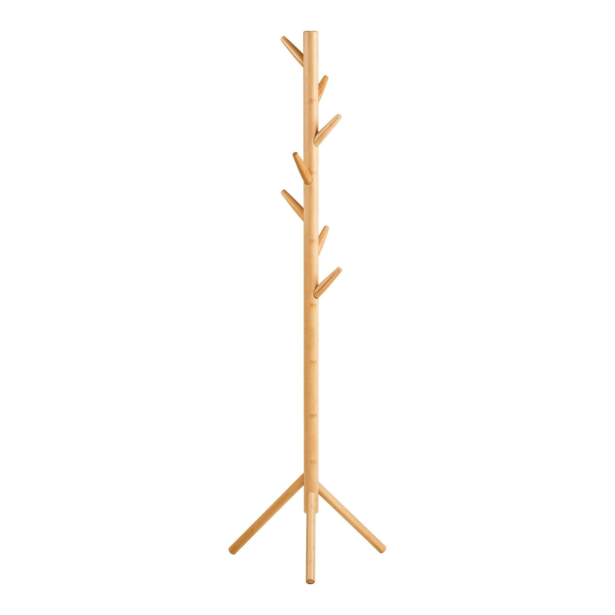 freiraum Garderobenständer Wanaka, in Bambus, Massivholz - 50x163x50cm (BxHxT)