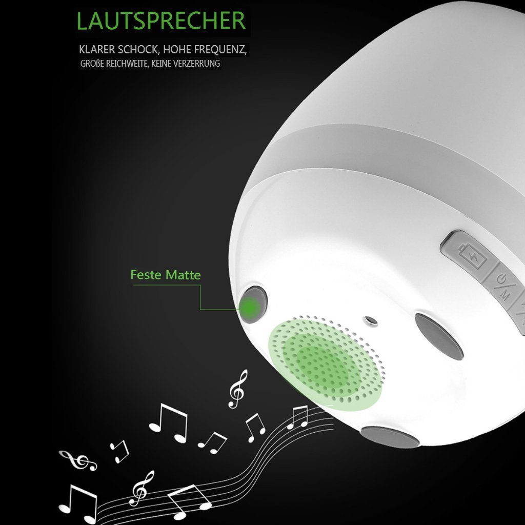 7 Bluetooth-Lautsprecher (Blumentopf, Nachtlicht) Lichtmodi, Insma mit