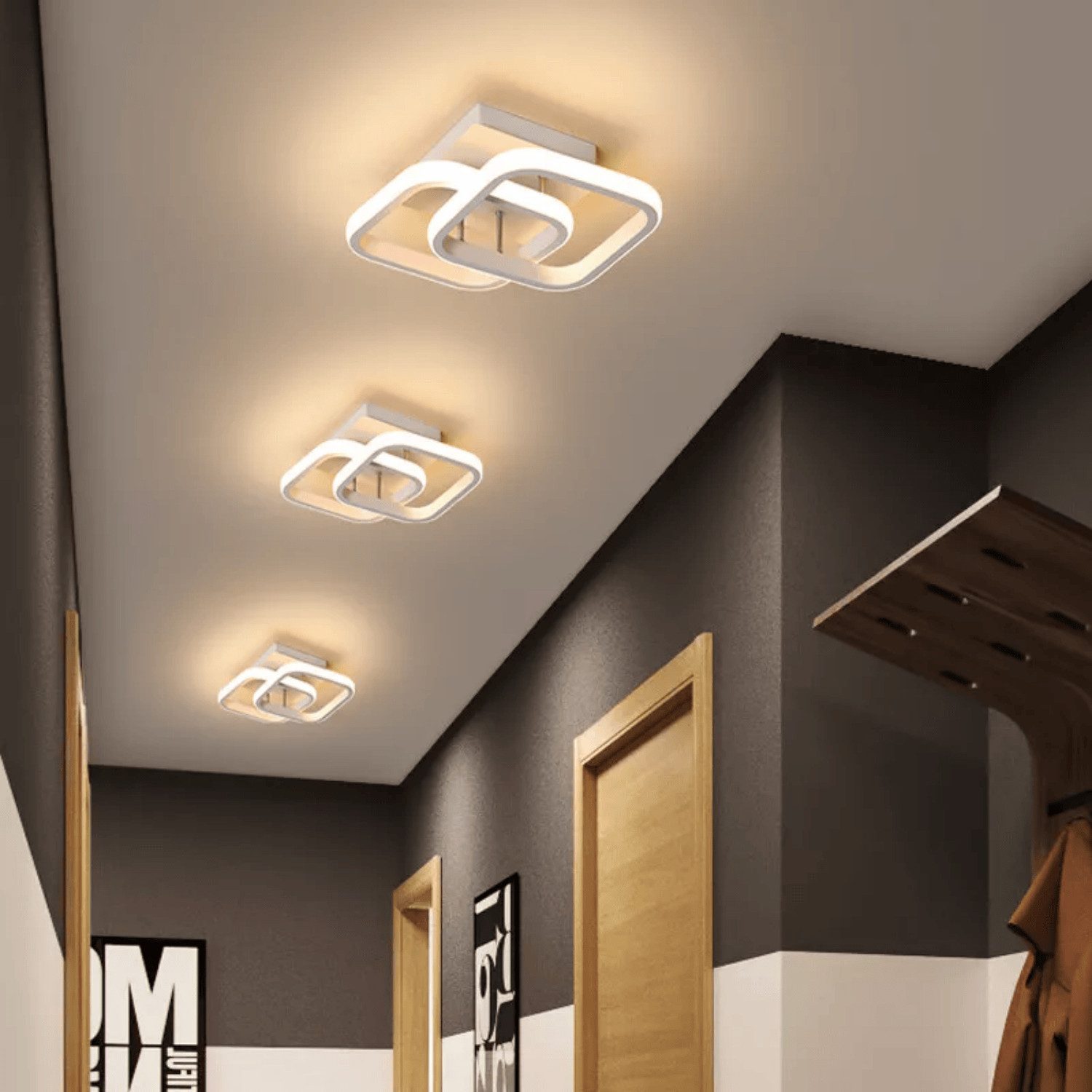 ibettertec Deckenleuchten LED Dimmbar Deckenleuchte 3-Farbige Decken-Lampe, günstig online kaufen