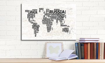 WandbilderXXL Leinwandbild Weltkarte Nr21, Weltkarte (1 St), Wandbild,in 6 Größen erhältlich