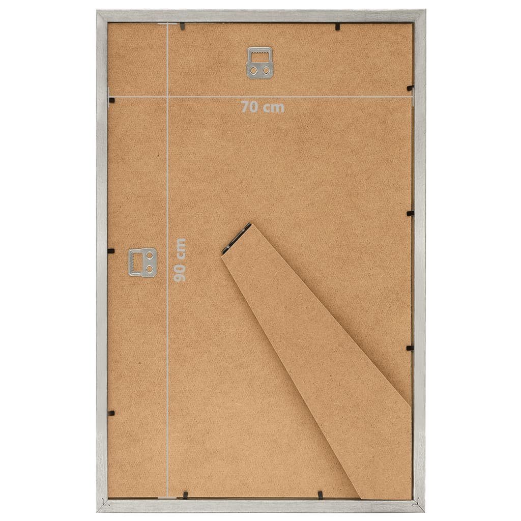 vidaXL Wand Collage cm 3 Steckdose Stk. Tisch MDF Bilderrahmen 70x90 Silbern für