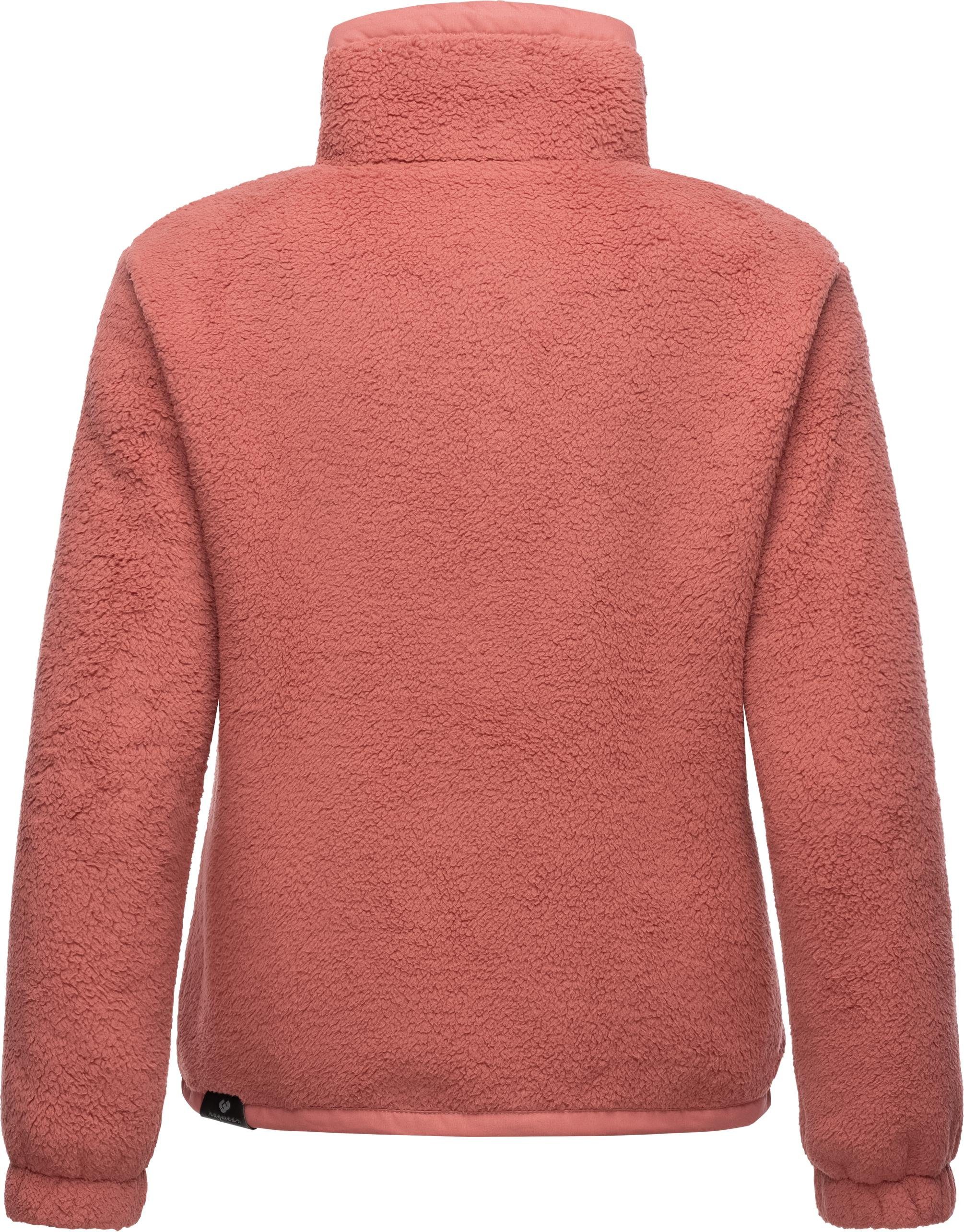 Ragwear Sweatjacke Nordicka Sportliche Kapuzenjacke mit Kunstleder-Elementen