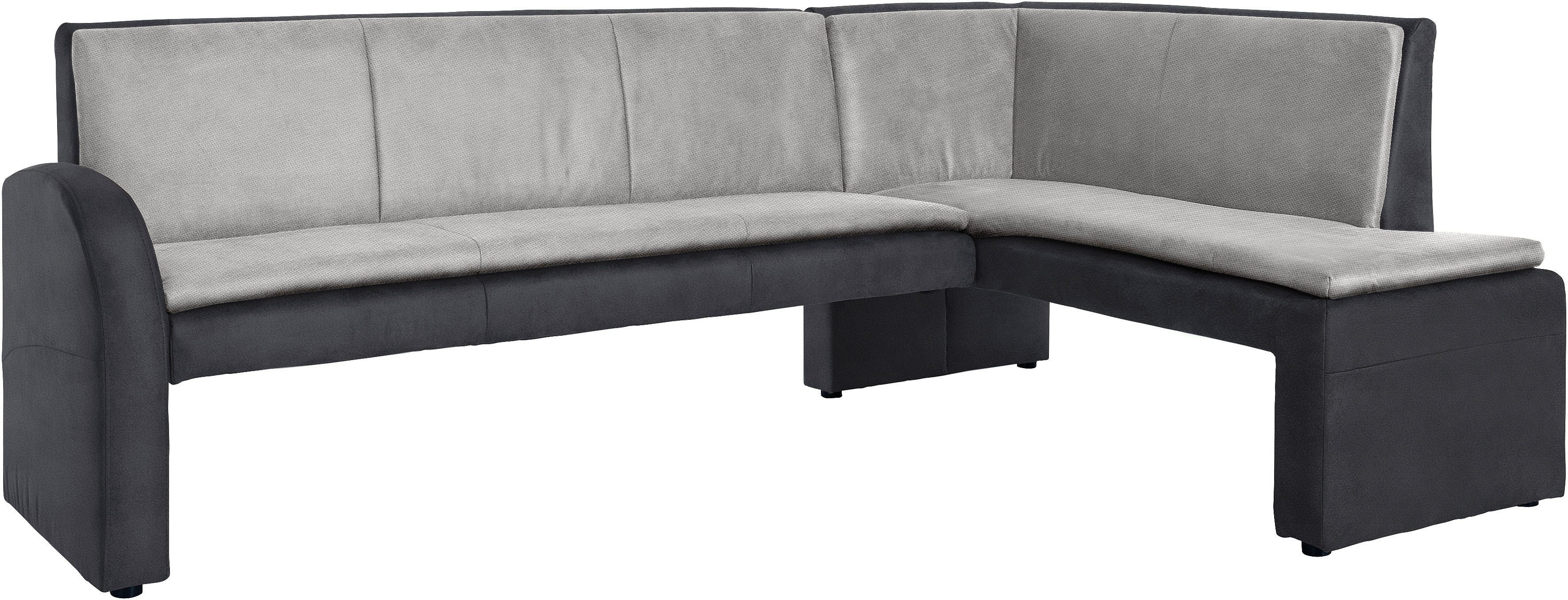 exxpo - sofa fashion Eckbank Cortado, elegant und modern mit hohem Sitzkomfort, hohe Bodenfreiheit, schöne Detailverarbeitung, wahlweise Lederbezug