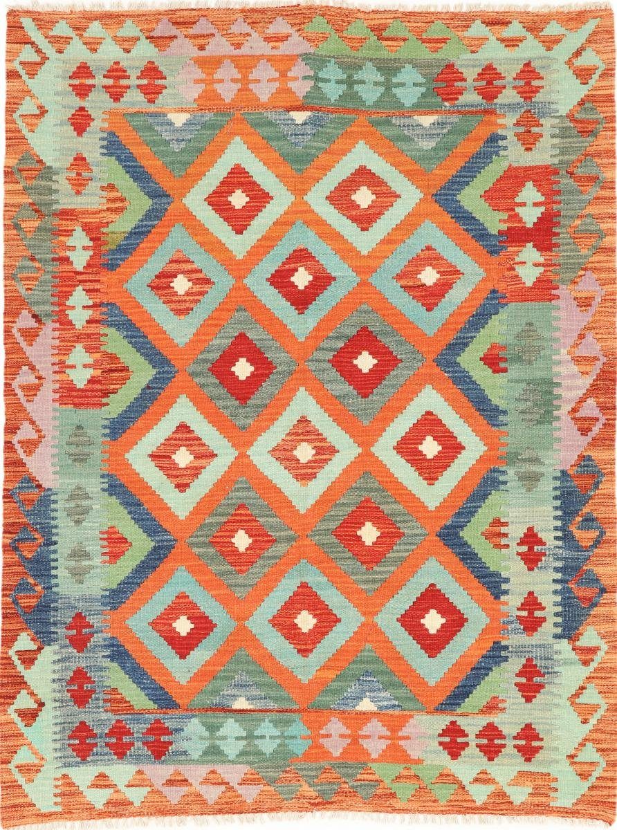 Orientteppich Kelim Afghan 133x178 Handgewebter Orientteppich, Nain Trading, rechteckig, Höhe: 3 mm