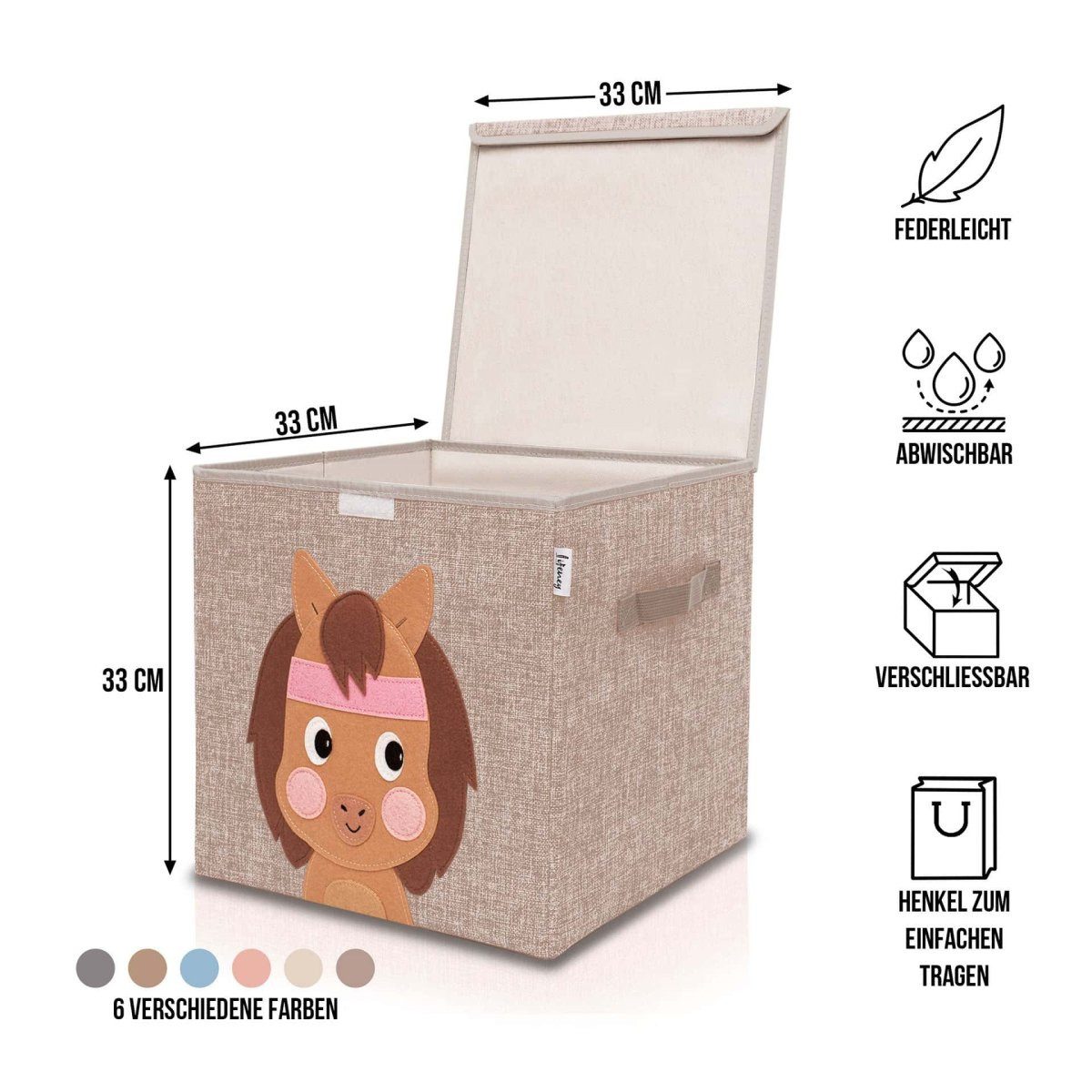 Lifeney Faltbox Aufbewahrungsbox mit Deckel Pferd günstig online kaufen