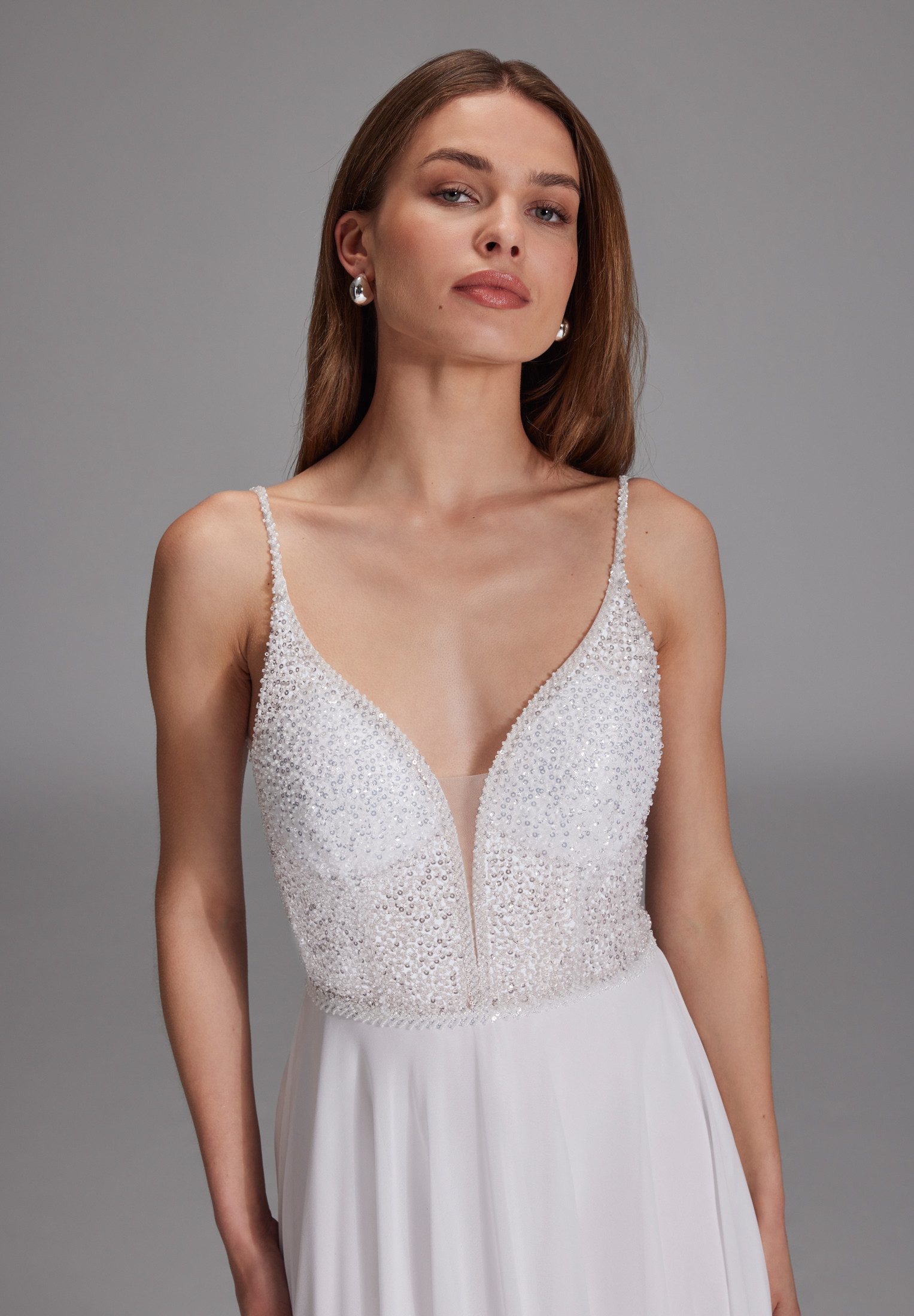 Hey Kyla Abendkleid - Abendkleid aus Materialmix Taillierter Schnitt mit ausgestelltem Rockteil