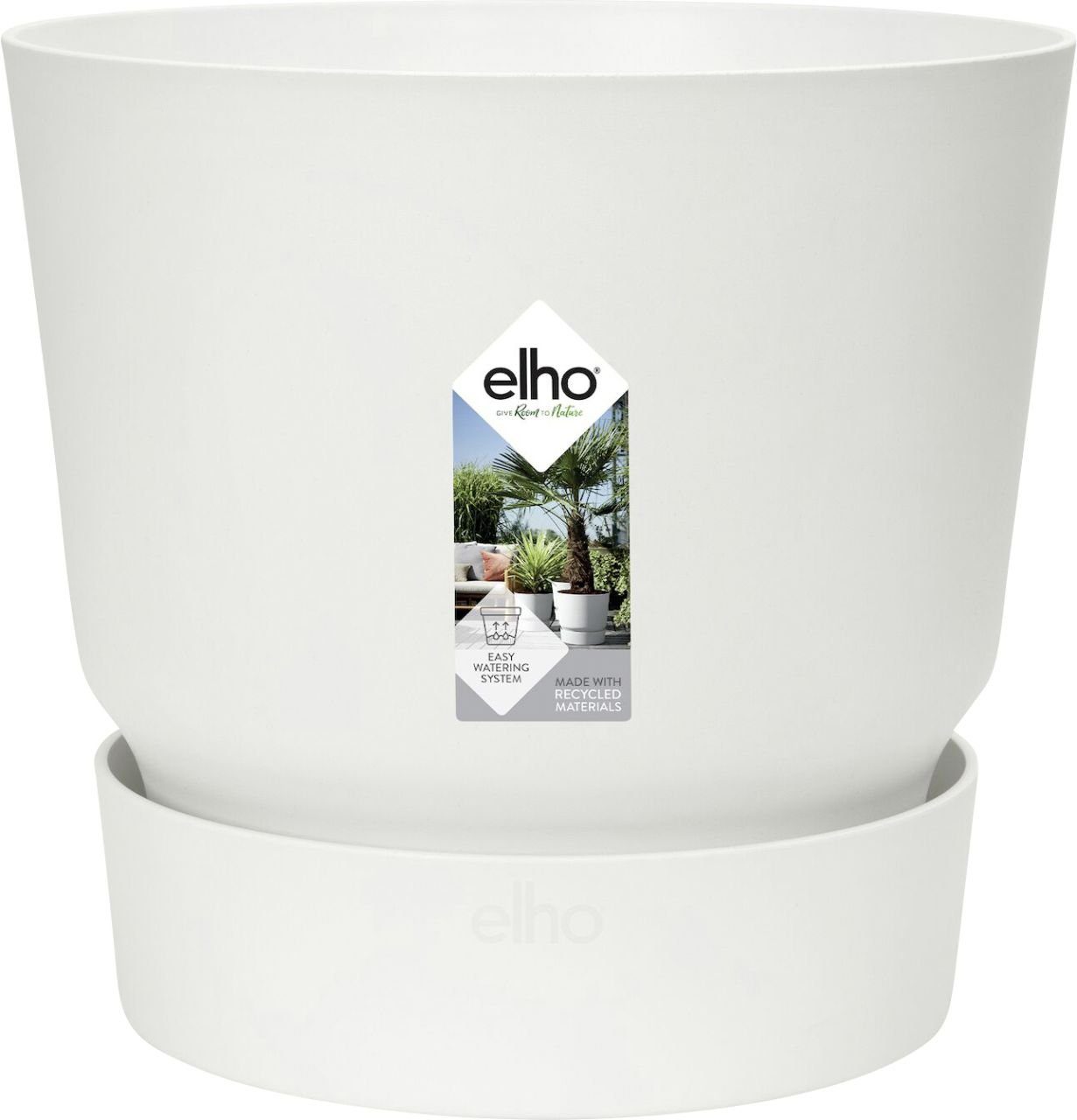 Elho Blumentopf Pflanztopf Greenville weiß Ø 30 cm