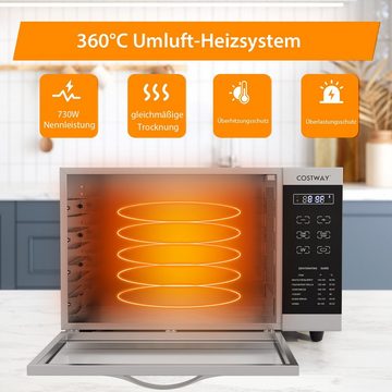 COSTWAY Dörrautomat 620W 620,00 W, mit 8 Gittertabletts, 30–70°C Temperaturregelung & 24H Timer