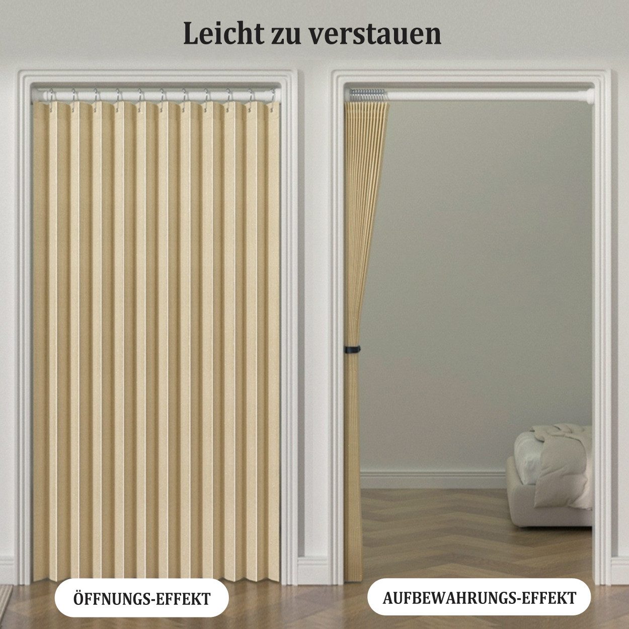 Minicloss Türvorhang Isolierte Türvorhänge, Plissee-Falttürvorhänge, Sichtschutzvorhänge, Verdunkelungsvorhänge, geeignet für wohnzimmer und schlafzimmer