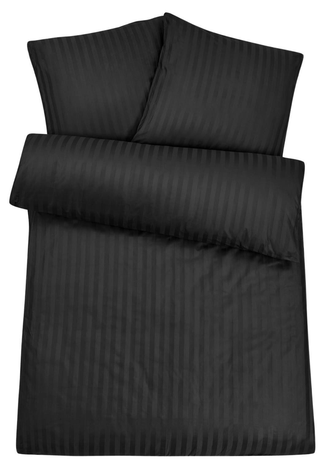 Carpe Sonno Bettwäsche Mikrofaser Damast Bettwäsche 135x200 155x220 200x200 - Super Soft, Mikrofaser, 2 teilig, Uni Bettbezug 135x200 Schwarz - Super soft & Oeko-Tex Zertifiziert