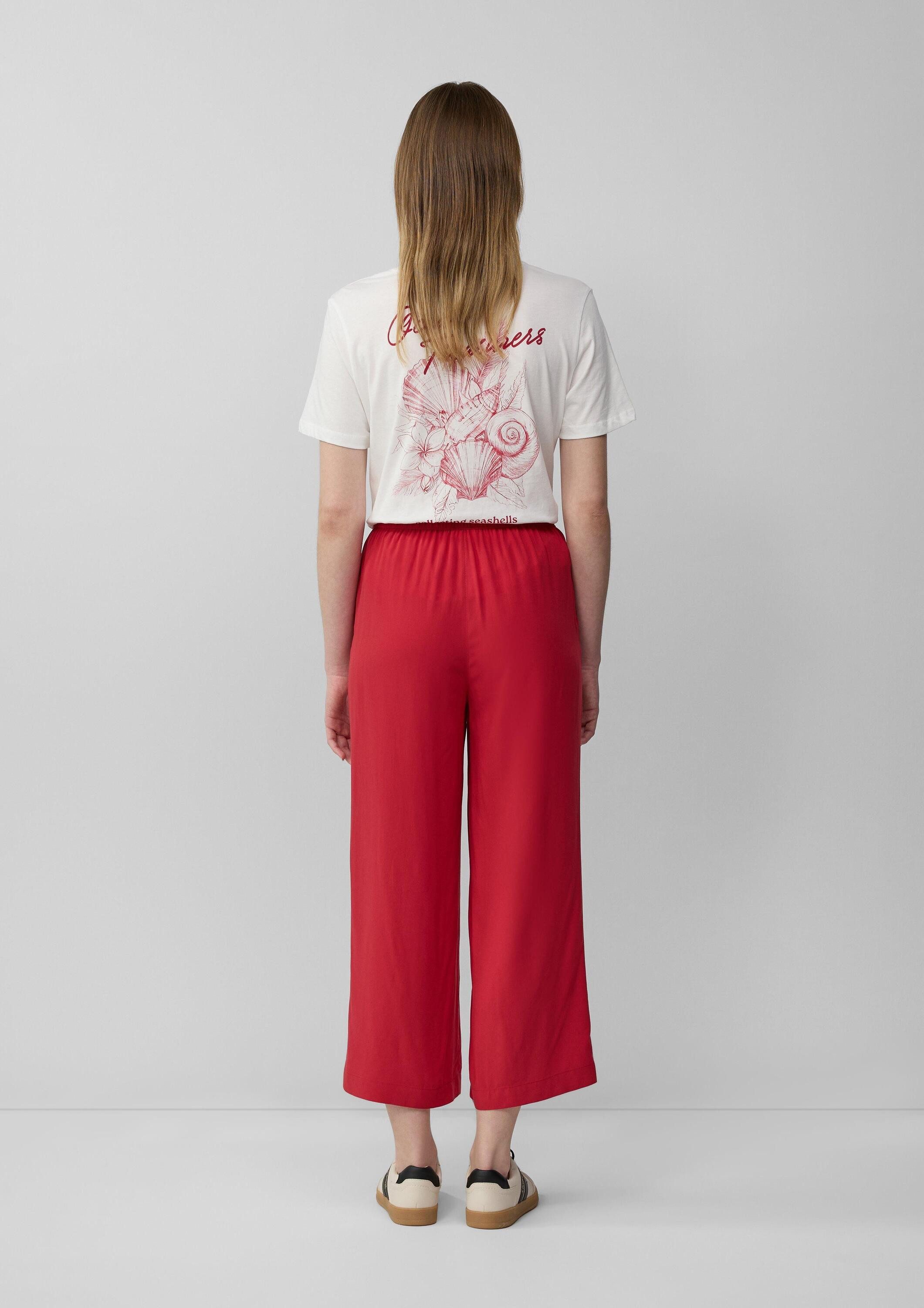 s.Oliver Culotte Hose Culotte aus Viskose mit Elastikbund