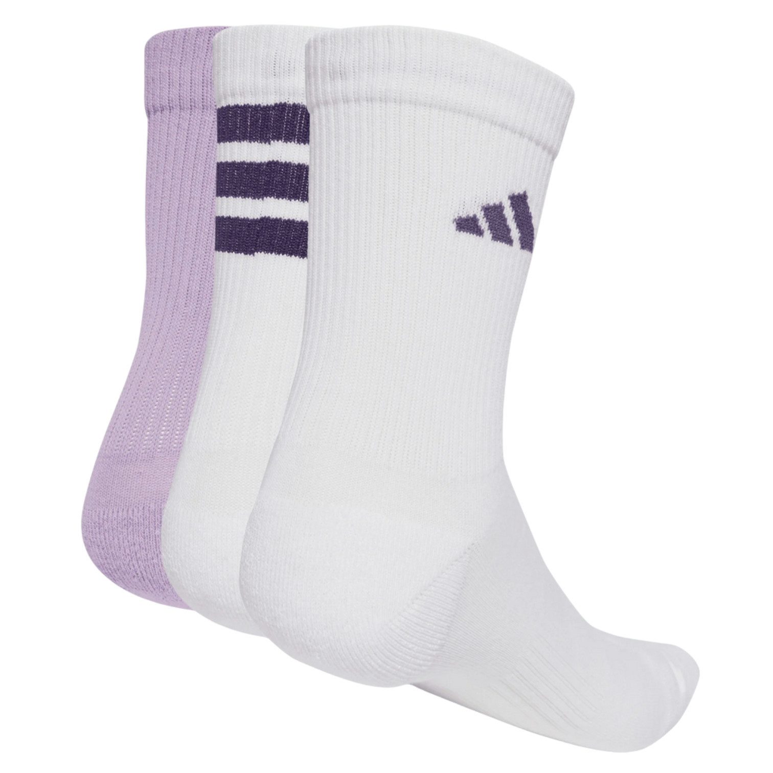 adidas Performance Sportsocken Logo Pack (Baumwollmix) weiss/pflaumeviolett günstig online kaufen
