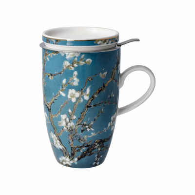 Goebel Tasse Teetasse Vincent van Gogh - Mandelbaum Blau, Fine Bone China, Metall