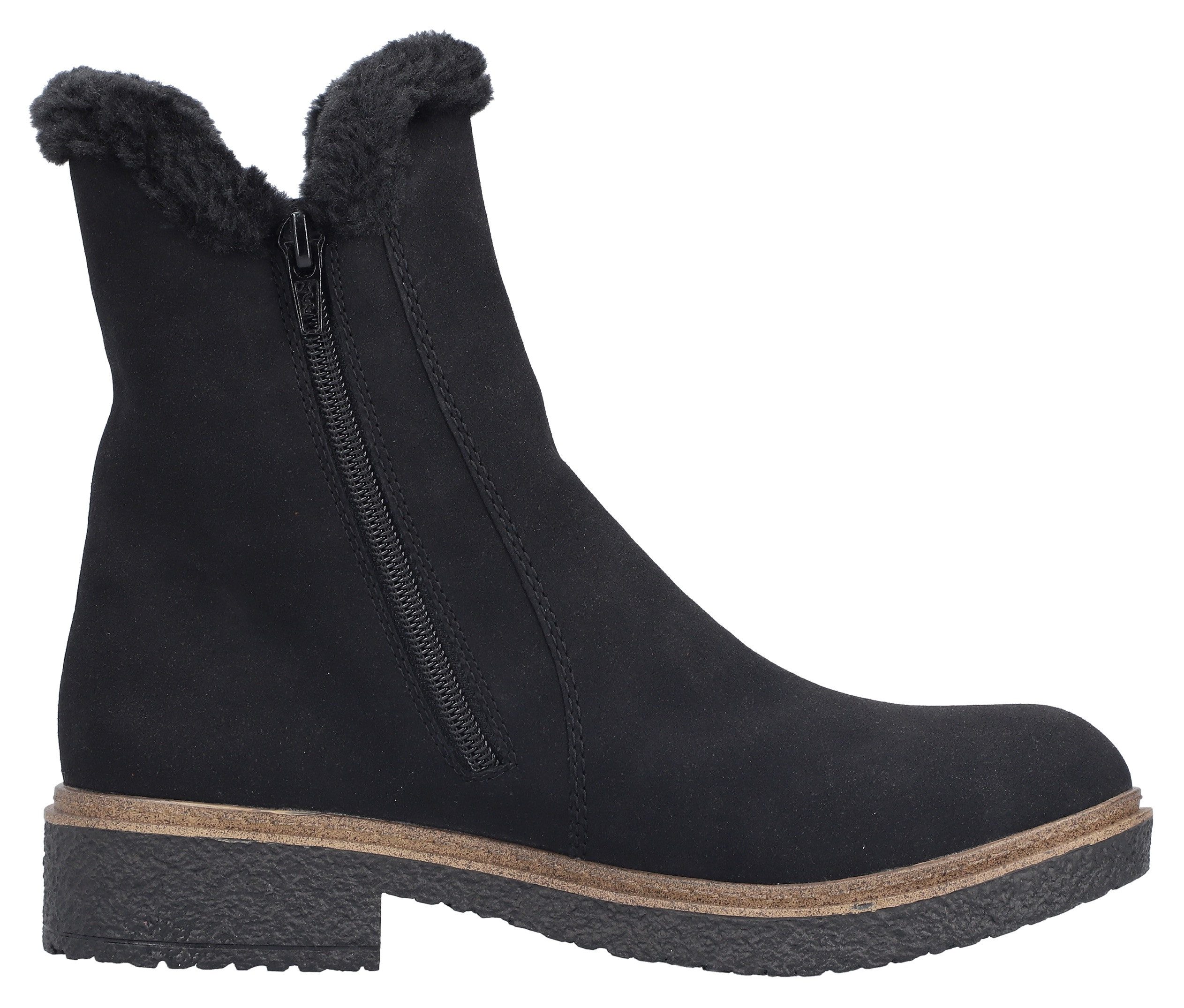 Rieker Winterboots Chelseaboots, Winterstiefelette, Blockabsatz, mit Innenreißverschluss