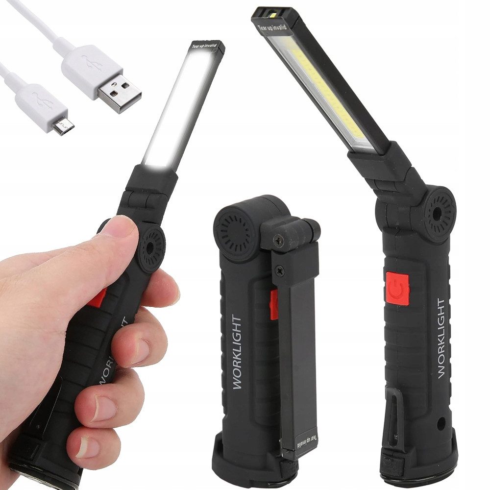 VERK GROUP LED Arbeitslicht LED Arbeitslicht klappbar Inspektionslampe magnetisch USB, COB‑LED, Front‑LED, Klappbar, magnetisch