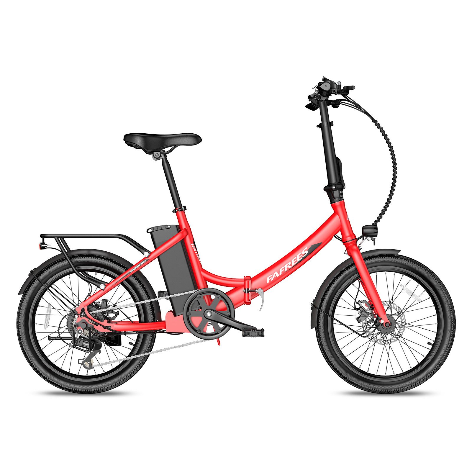 fafrees E-Bike F20 Light faltbares Elektrofahrrad, 7 Gang, Heckmotor, maximale Reichweite 110 km, Shimano 7-Gang-Schaltung, StVZO-konformer