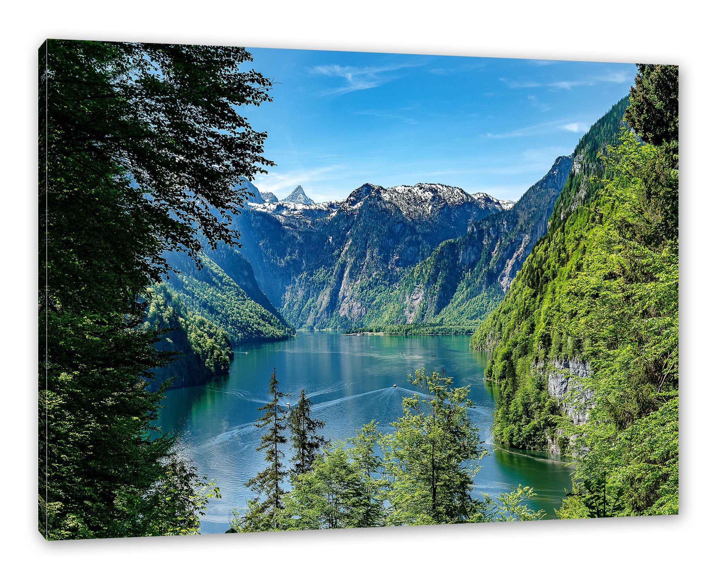 Pixxprint Leinwandbild Blick auf den Königssee, Blick auf den Königssee (1 günstig online kaufen