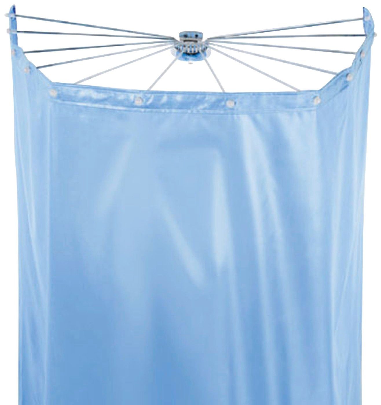 spirella Duschschirm Ombrella Breite 170 cm (Set), mit 8 Ösen, white,  200x170 cm; Duschspinne und Vorhang