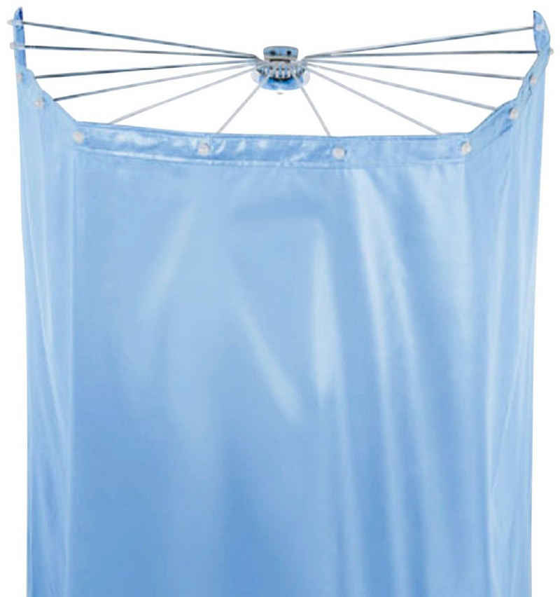 spirella Duschschirm »Ombrella« Breite 170 cm (Set), mit 8 Ösen, white, 200x170 cm; Duschspinne und Vorhang