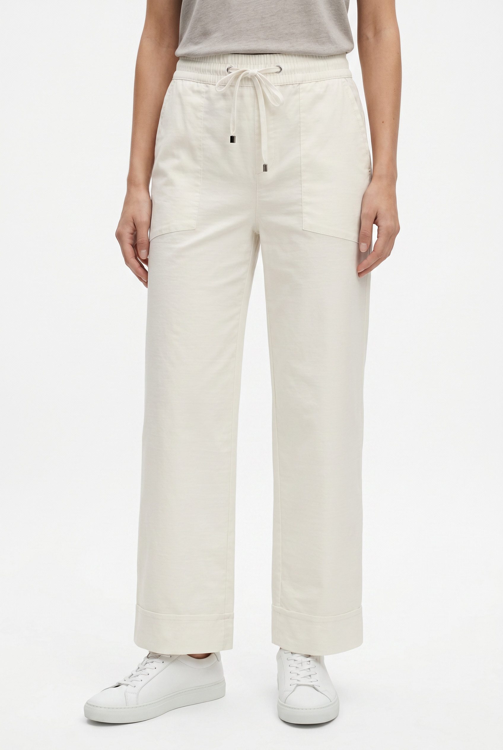 STREET ONE Stoffhose Style Amalia Sommerhose mit elastischem Bund und Tunnelzug