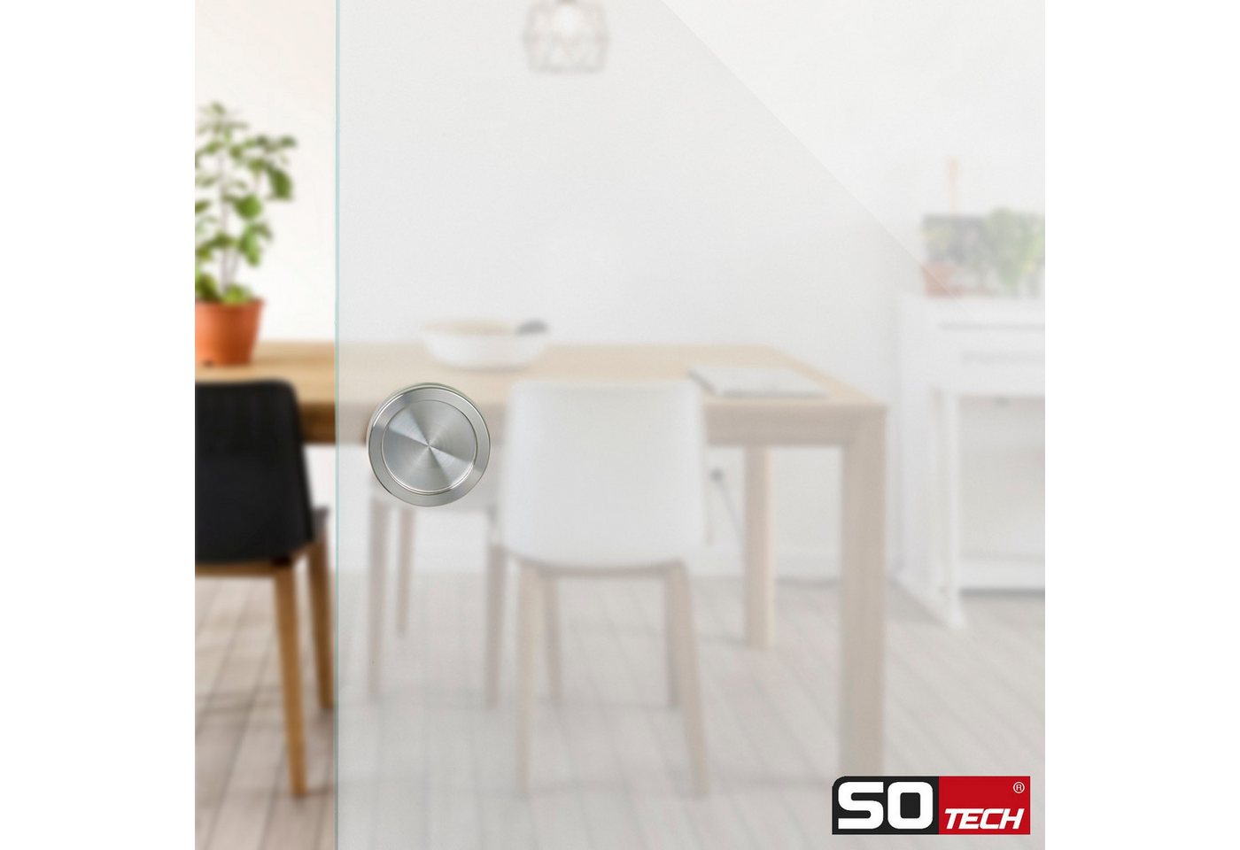 Thumbnail - SO-TECH® Schiebetürmuschel 1 Paar Schiebetürgriff RANA Ø 64 mm Edelstahl gebürstet, für Glastüren ZUM VERSCHRAUBEN NICHT...