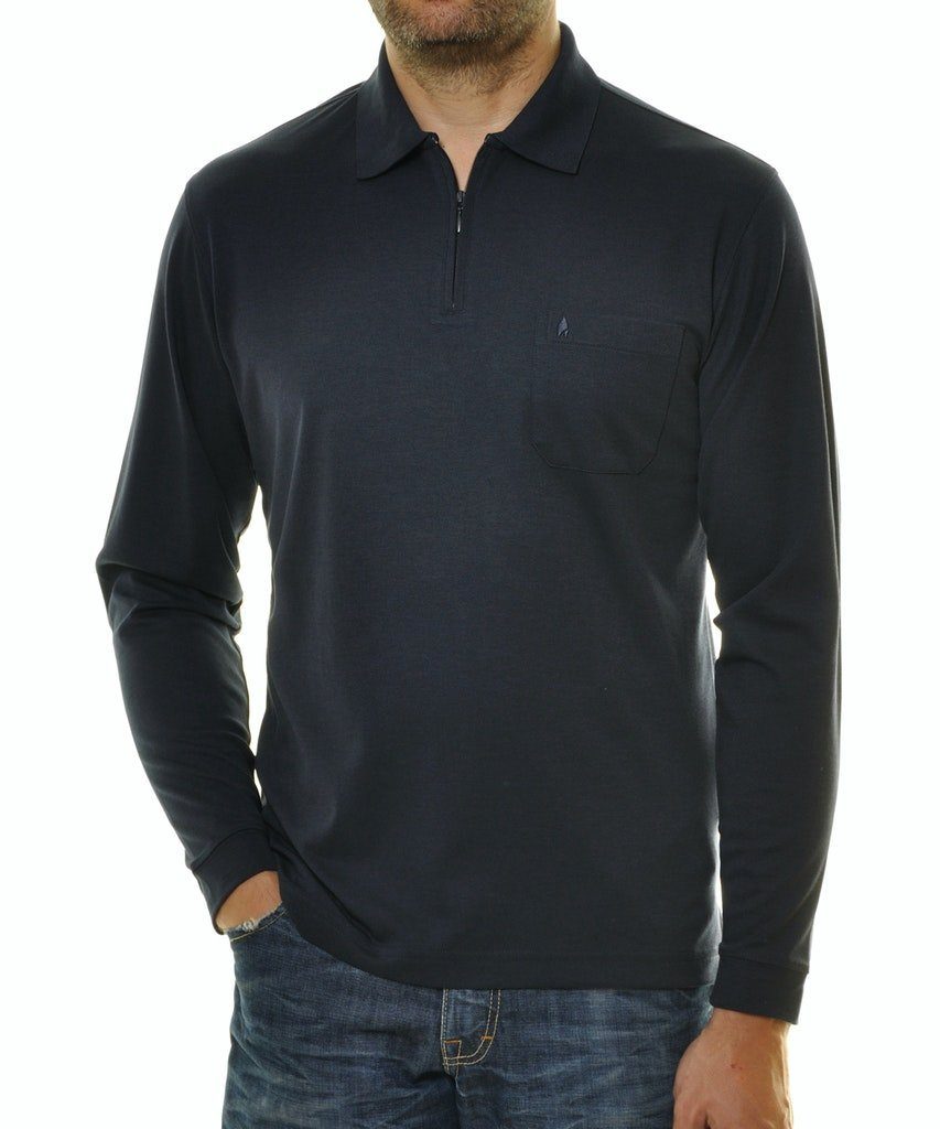 RAGMAN 3/4-Arm-Shirt Ragman / He.Polo / Polo zip soft knit LS günstig online kaufen