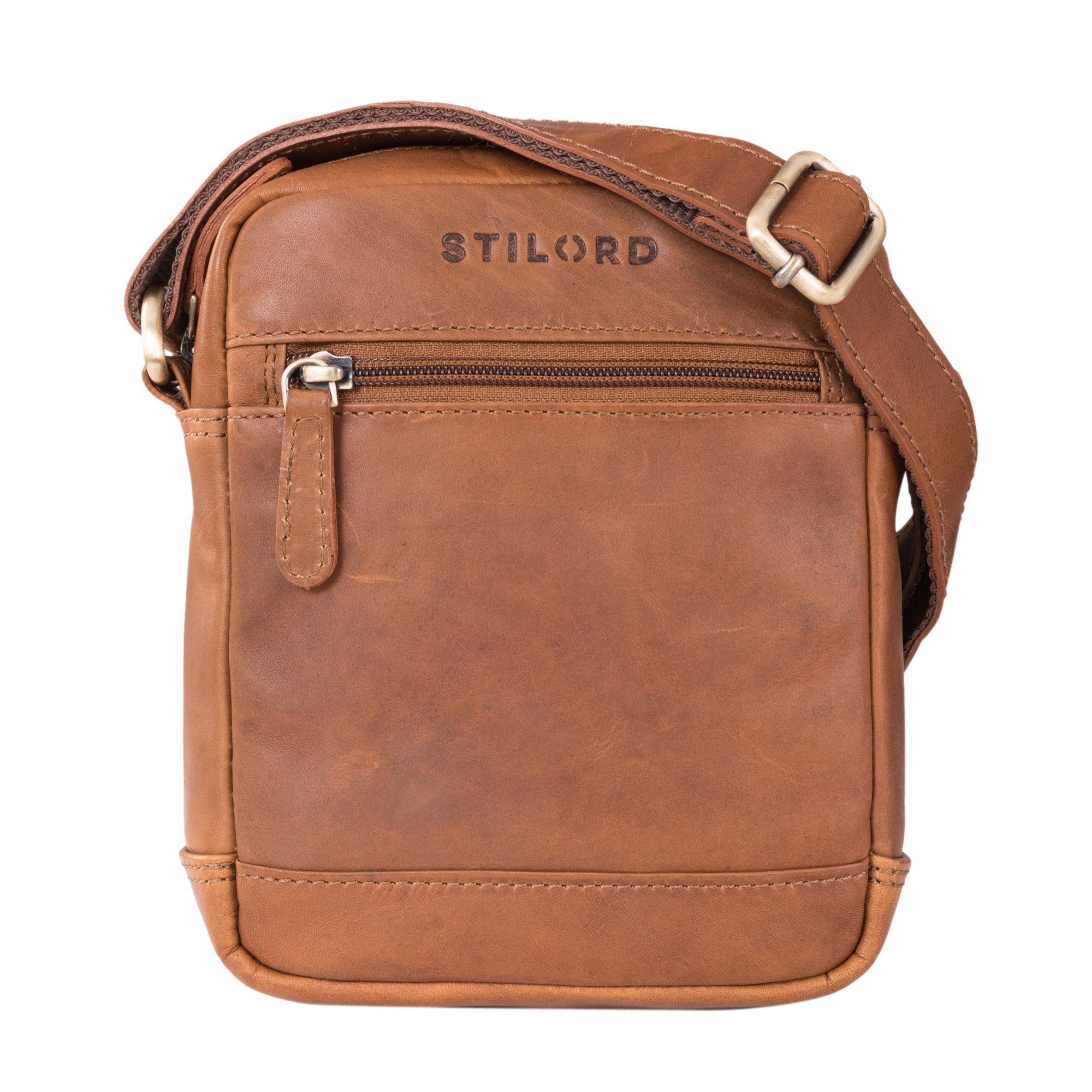 STILORD Schultertasche "Björn" Kleine Herren Tasche aus Echtleder