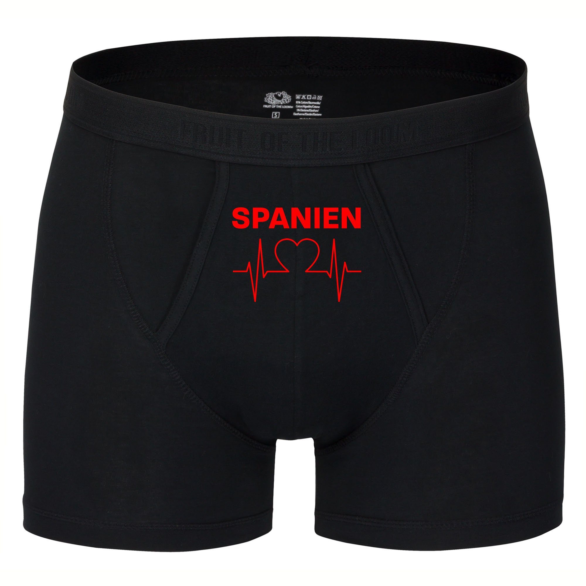 multifanshop Boxershorts Spanien - Herzschlag - Unterwäsche