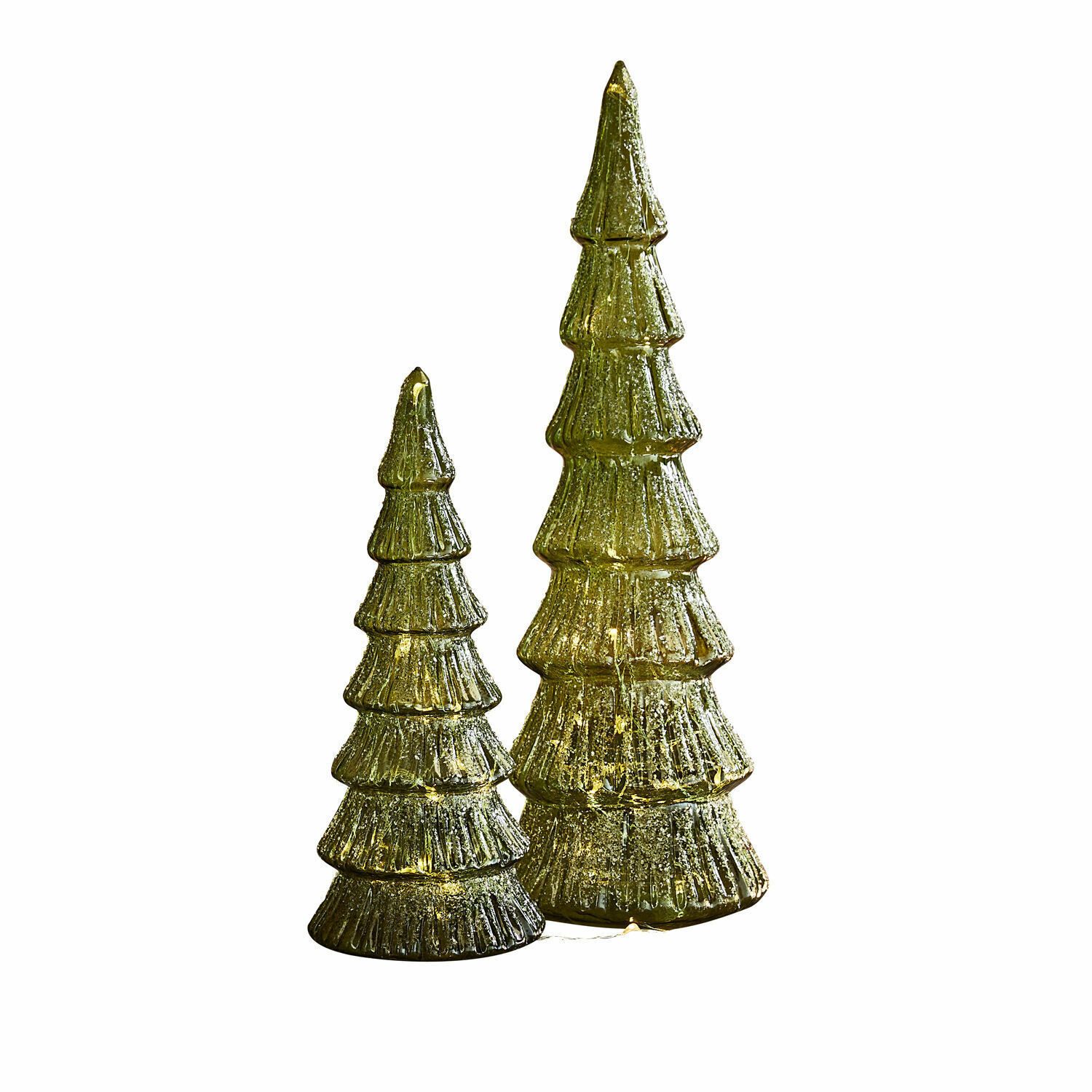 Mirabeau Weihnachtsfigur LED-Baum 2er Set Merrton grün (2er Set, 2er Set)
