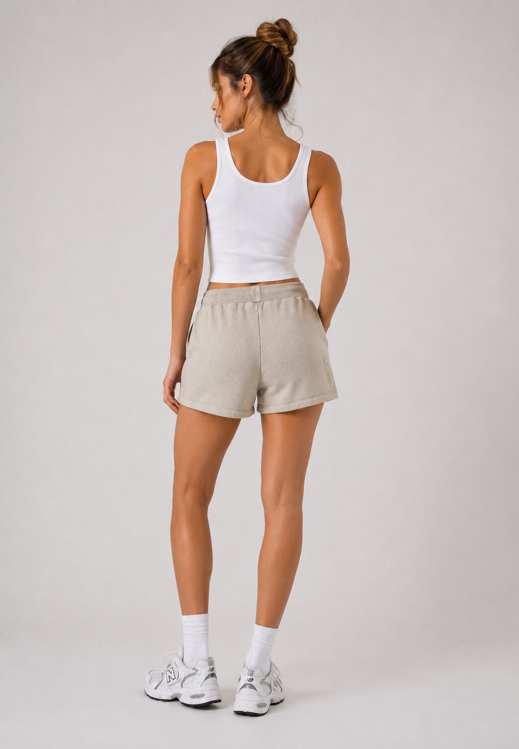 SUBLEVEL Shorts Damen Sweat Bermudas kurze Hose Baumwolle Hotpants Sommer Hose Leichte Sweat Bermuda mit Kordel, Hotpant