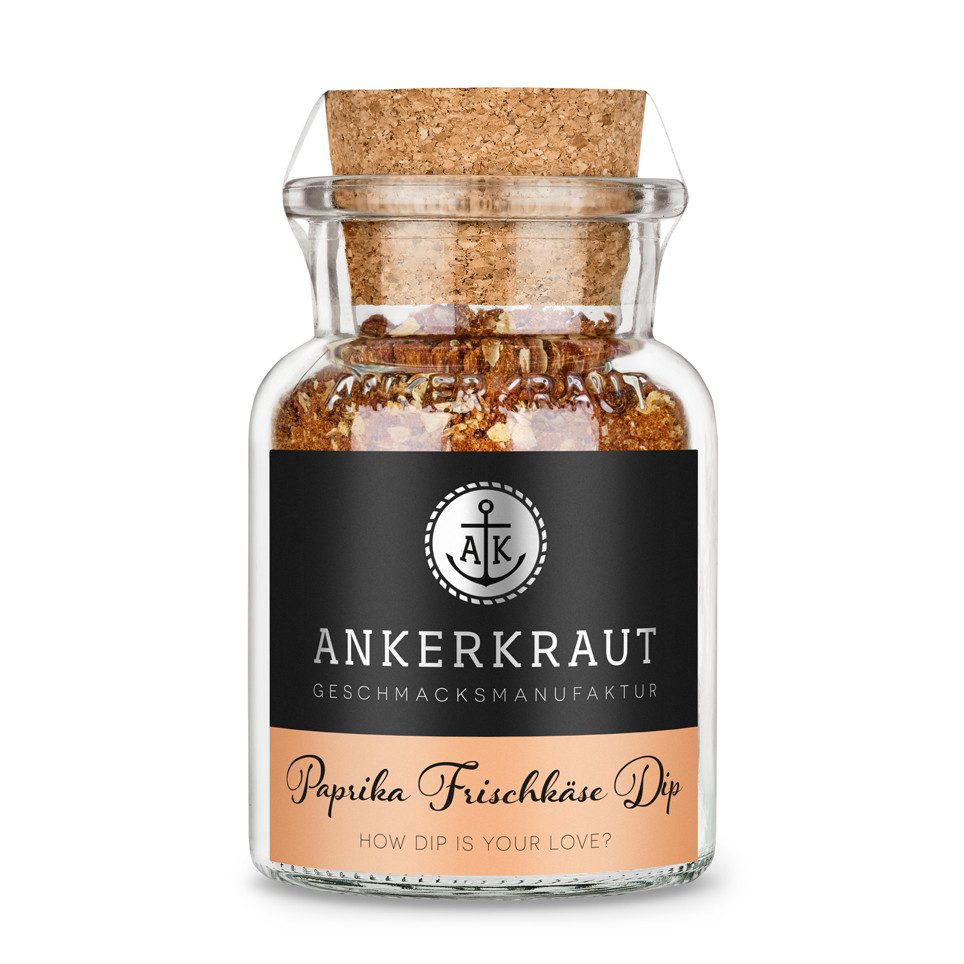 Ankerkraut Gewürz Paprika Frischkäse Dip, Paprika Frischkäse Dip, 100g im Korkenglas
