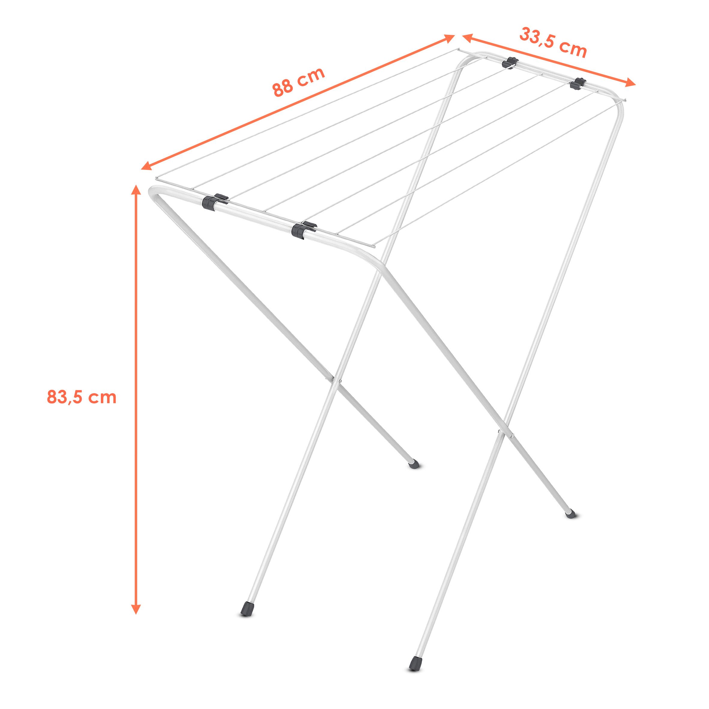 Spetebo Wäscheständer Wäscheständer klein klappbar 6 m Trockenlänge - 88 x 83 cm, zusammenklappbar