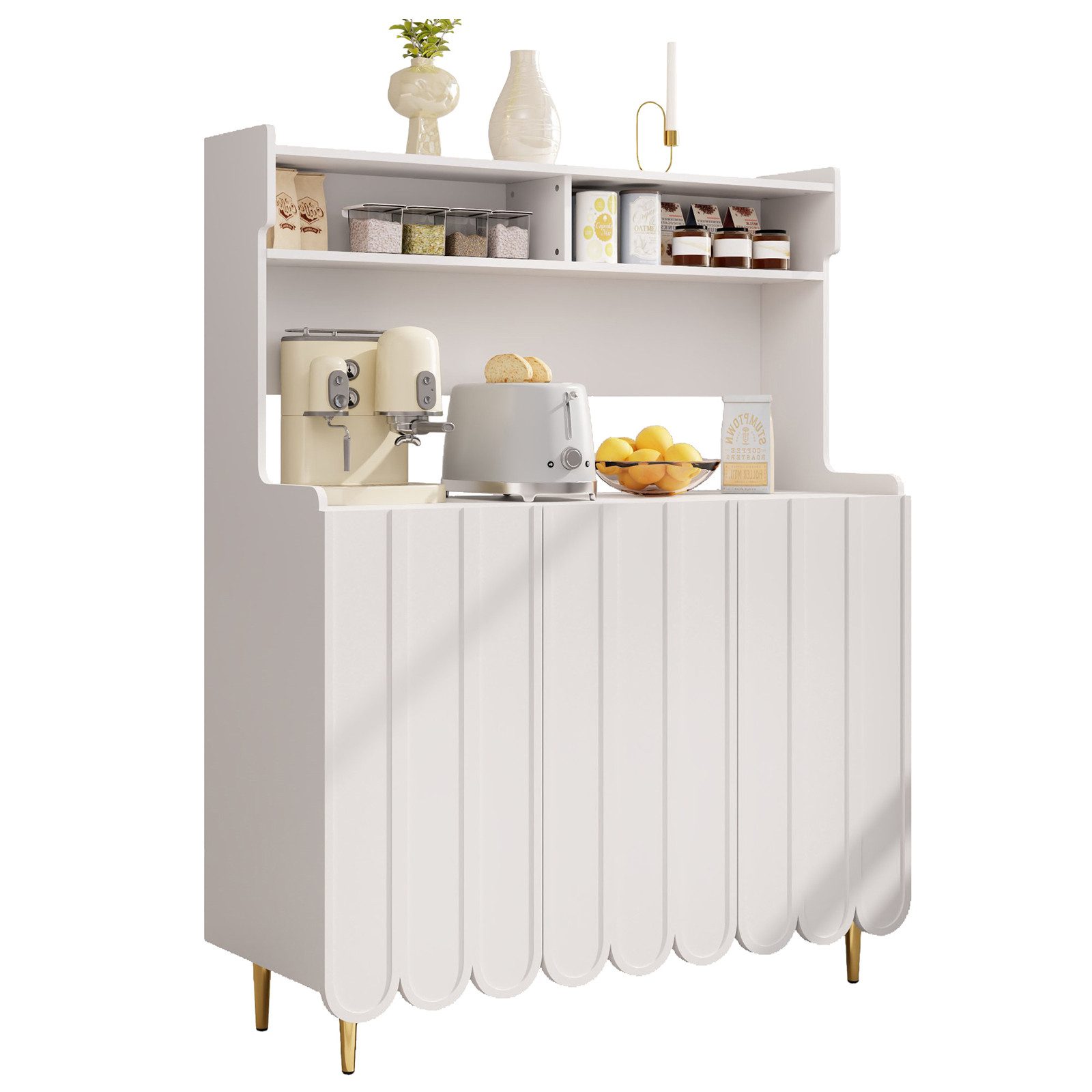 Yorbay Küchenbuffet Küchenbuffet mit offenem Ablageregal-Design, günstig online kaufen