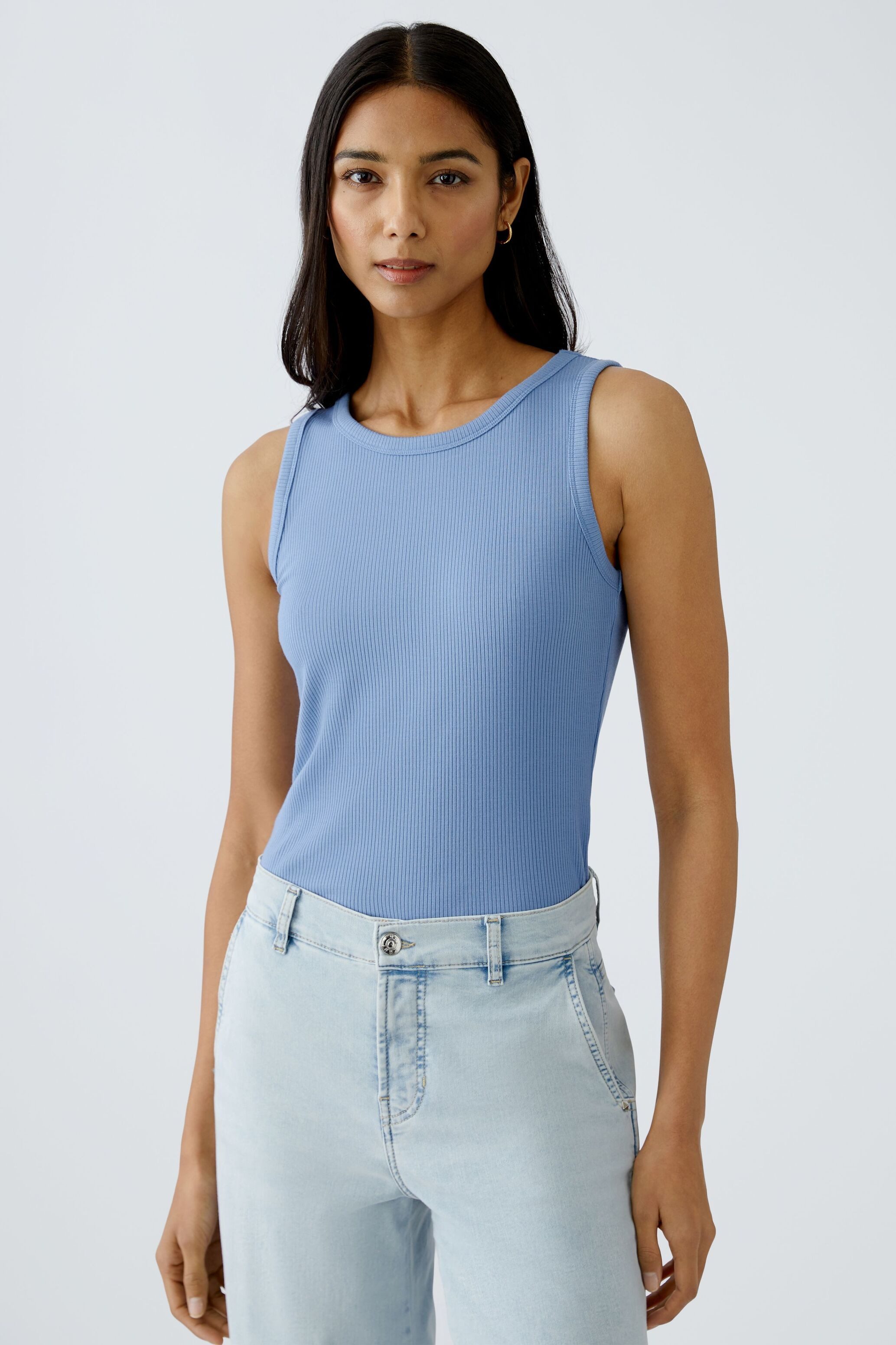 Oui Trägertop FILIZ Top elastische Viskoserippe günstig online kaufen