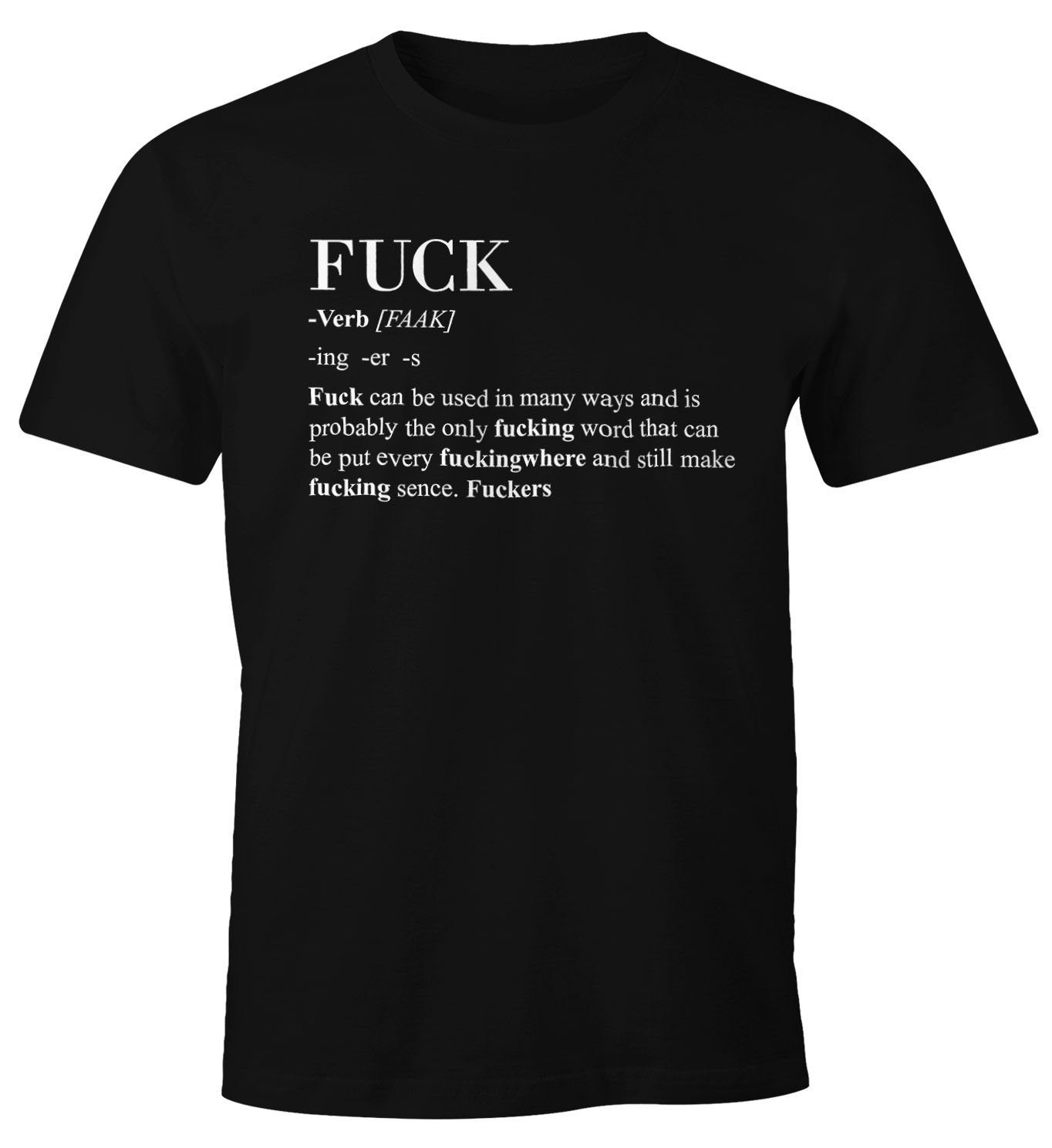 Print-Shirt Herren T-Shirt Fuck Dictionary Wörterbuch Fun-Shirt
