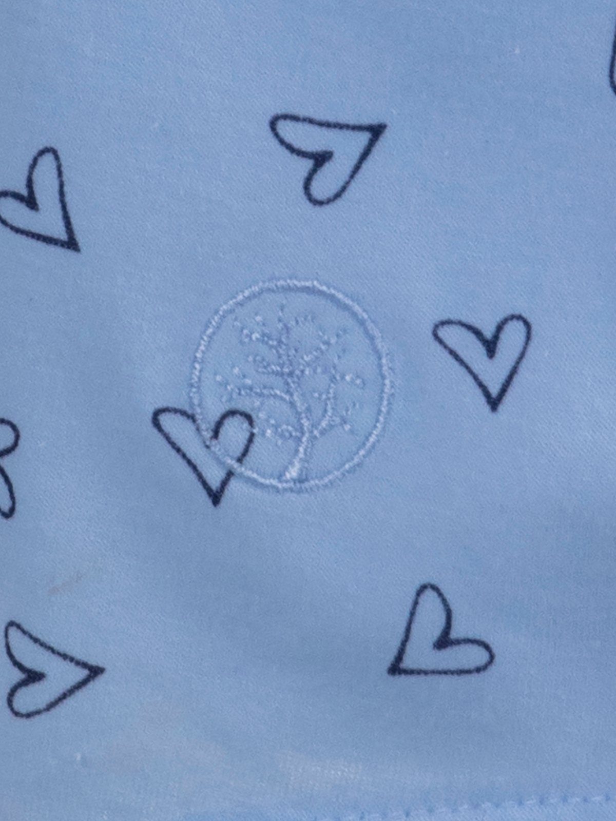blau durchgehend Herz Knopfleiste Kurzarm Nachthemd Nachthemd zeitlos