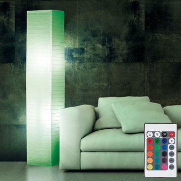 etc-shop LED Stehlampe, Leuchtmittel inklusive, Warmweiß, Farbwechsel, RGB LED 15 Watt Steh Lampe Fuß Schalter Papier Steh Leuchte