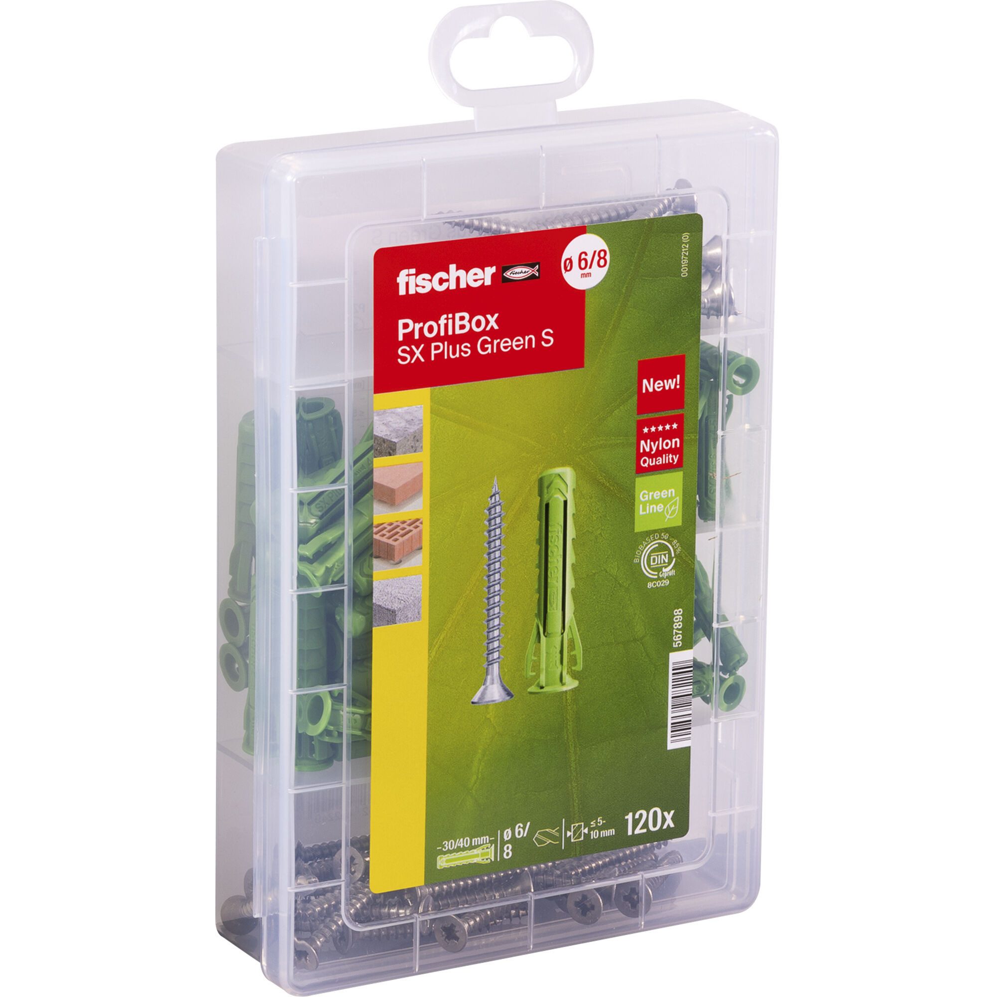 Fischer Schraube fischer Profi-Box Spreizdübel SX Plus Green