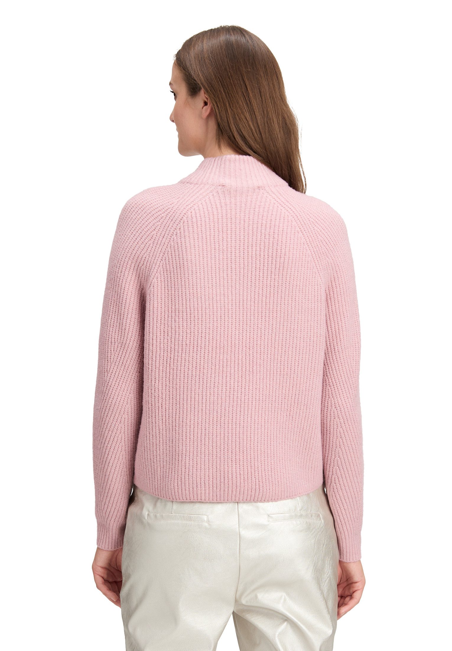 Betty&Co Strickpullover Damen mit hohem Kragen (1-tlg) Kragen