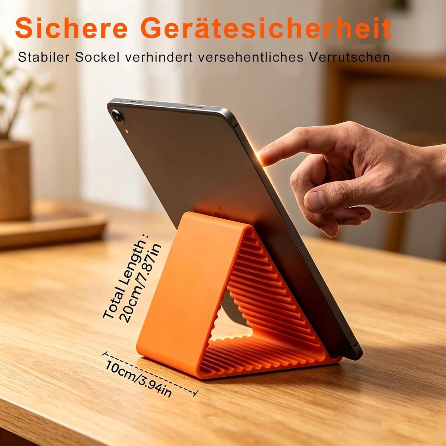 TUWENA Smartphone-Halterung Handy-Halterung, Rutschfester Mobilfunkhalte, Smartphone-Halterung, (Aluminiumkern, biegsam, faltbar, kratzschützend, universell kom – Bild 3 von 5