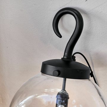 Mirabeau Außen-Wandleuchte Gartenlampe Marey schwarz/klar