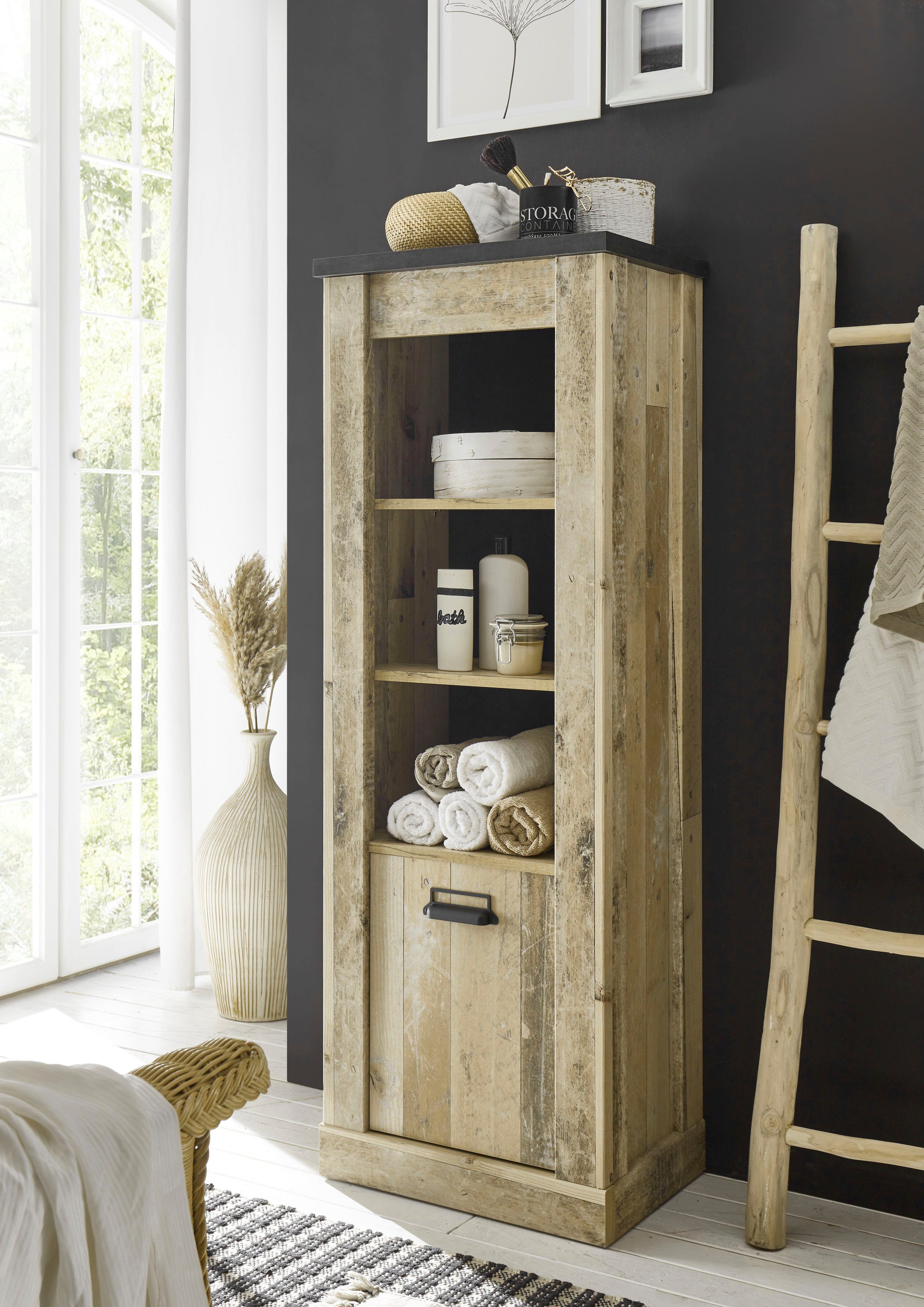 Home affaire Wäscheschrank SHERWOOD Hochkommode Kommode Schrank in modernem günstig online kaufen