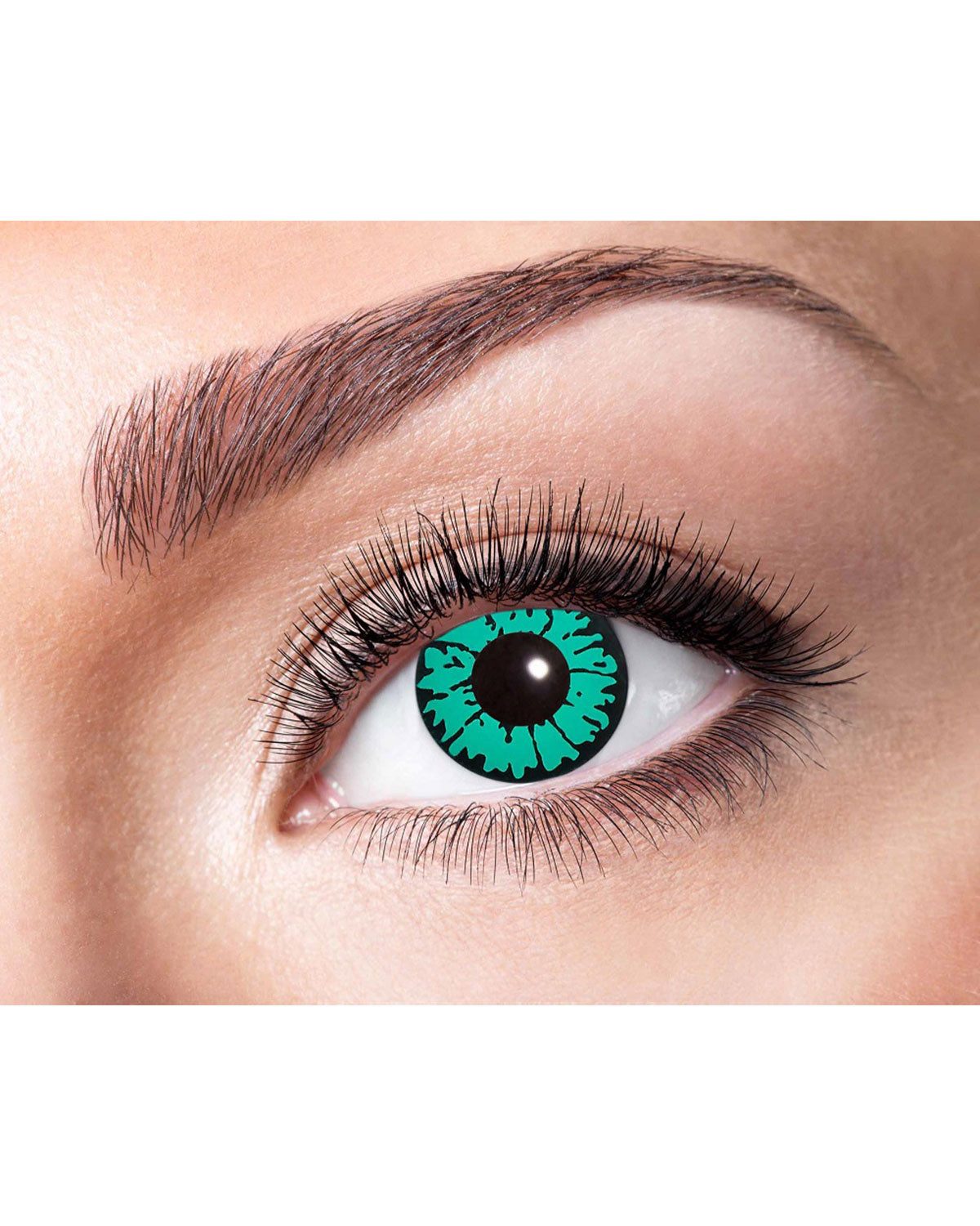 feiermeier Motivlinsen One Week Kontaktlinsen 'Grünes Reptil', Motivlins