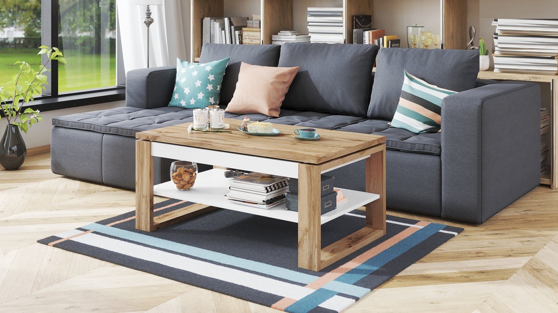designimpex Couchtisch Design Multifunktionstisch Nuo Arbeitstisch günstig online kaufen
