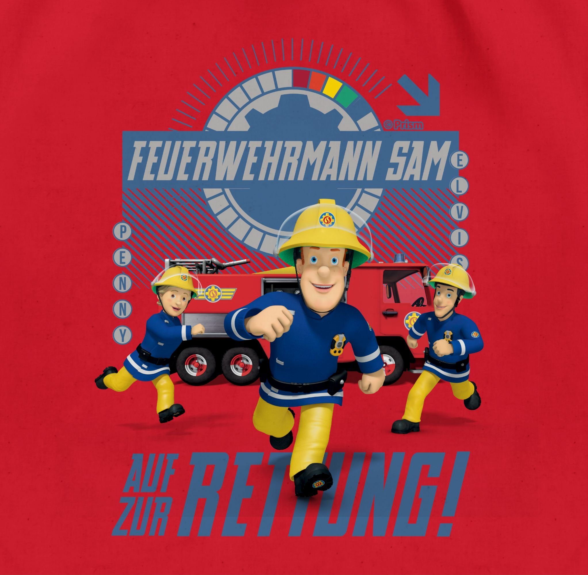 Shirtracer Turnbeutel Auf zur Rettung, Feuerwehrmann Sam Tasche